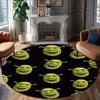 1pc Shrek4 Print Round Carpet Chair Round Carpet Suitable for Bedroom Living Room Home Decorative Carpet