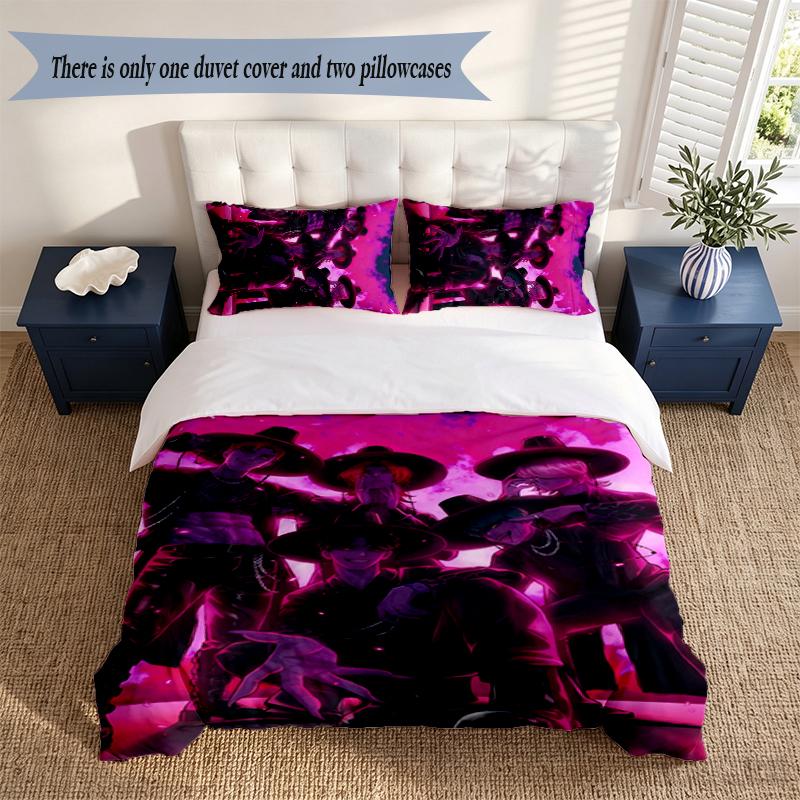 SAJA BOYS 3‑Piece Bedding Set Soft Microfiber Duvet Cover Pillowcases Comfortable Bed Linen for Bedroom Decoration