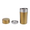 Tea Canister Gold 304 Stainless Steel Sealed Damp Proof Coffee Sugar Tea Leaf Jar L
