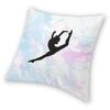 Gymnastics Silhouette Pillowcase Polyester Linen Velvet Printed Zip Decorative Throw Pillow Case Bed Cushion Cover