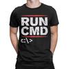 Мужские футболки Run Cmd, 100% хлопок, креативные футболки с коротким рукавом и круглым воротом, футболки больших размеров