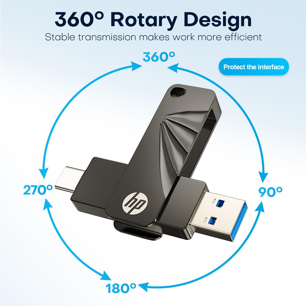 HP X762C USB3.2 OTG Type C металлический USB-флеш-накопитель 64 ГБ/128 ГБ/256 ГБ для ПК смартфона планшета