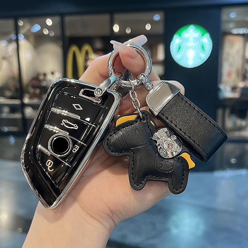 TPU Car Key Case Cover with Keychain Lanyard Fob For BMW 1 3 5 6 7 Series X5 X1 X3 X6 X7 G20 G30 G11 F25 F30 F10 F15 F16 G01 G02