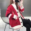 Fashion Spring Korean Version Loose Sweater Knitted Women Sweater Autumn Lazy Sweater Coat.
