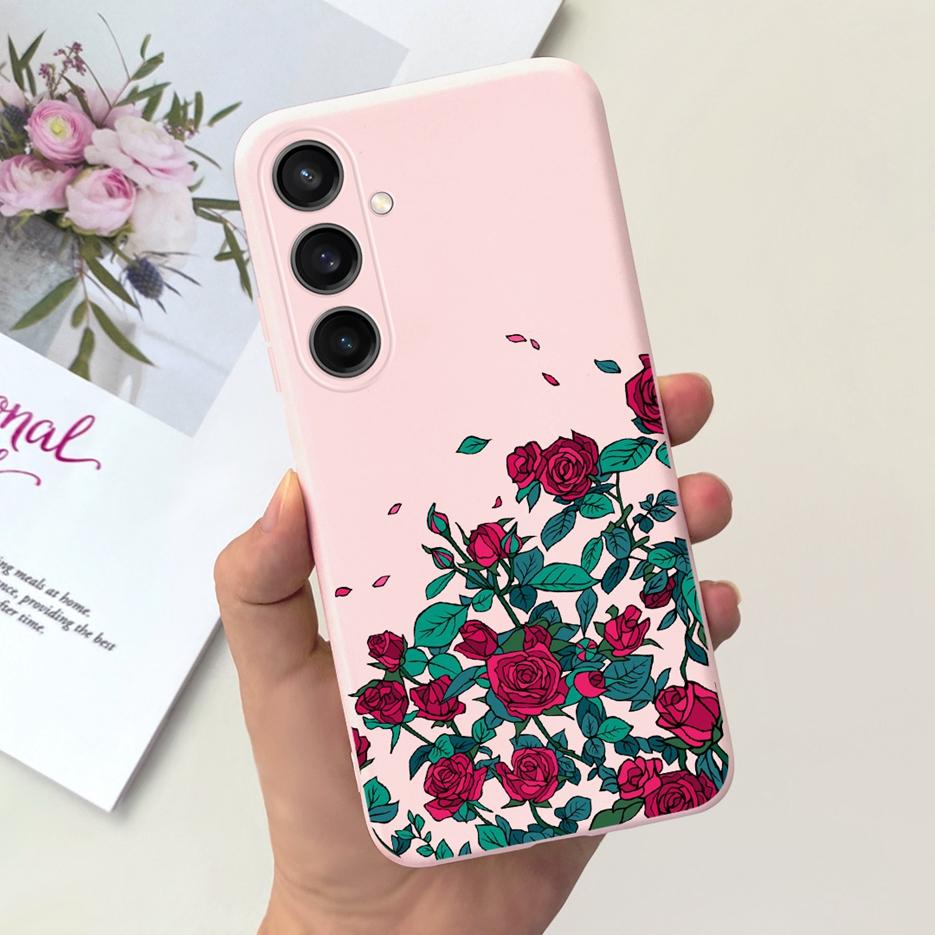 Чехол для Samsung Galaxy A55 Красивый мультяшный дизайн Девочки Подсолнух Мягкий ТПУ Чехол для телефона Для Samsung A15 A25 A35 A55 5G Fundas Coque