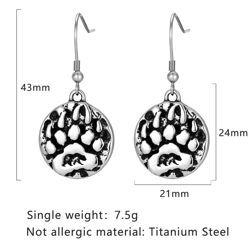 Винтажные панк-викинги серьги с когтями медведя женские из нержавеющей стали скандинавский амулет серьги-гвоздики подвеска-шарм мужские ювелирные изделия креативный подарок