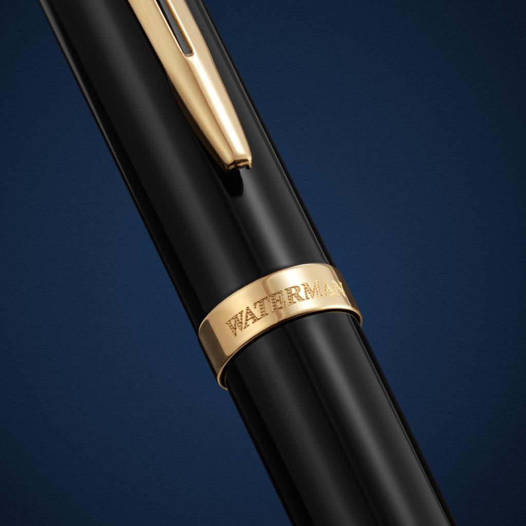 WATERMAN Impression Fountain Black Fine Gift Box Luxury Item 2225541 Pen, GT, Nib, Included, Gift, No.