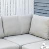 Garden Lounge Set 7 Pieces Modular in PE Rattan with Cushions, Beige
