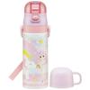 Children's Water Bottle, 2-Way, 470ml (Direct Drinking) or 430ml (Cup Drinking), Licca-chan, 23 Years Old, Stainless Steel, Insulated, Lightwei