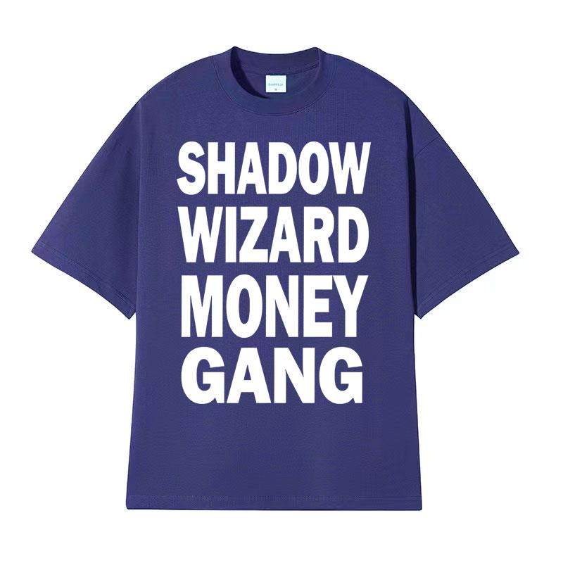 Joeyy Shadow Wizard Money Gang Letters Print T Shirts Funny Y2K Meme T Shirt Men Womens Fashion Casual 100 Cotton Tshirt Tops