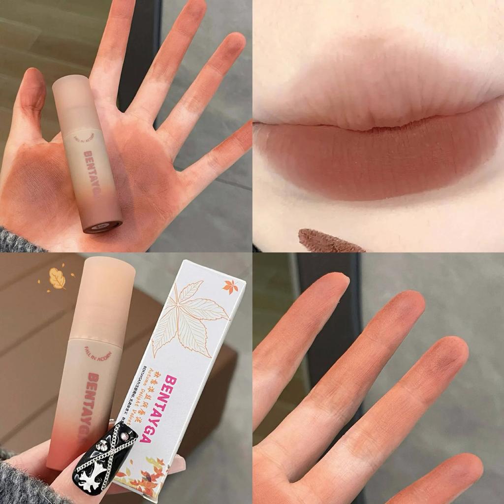 Rose Red Brown Stain Lip Gloss Waterproof Long-lasting Easy To Wear Velvet Lip Mud Autumn/Winter Ambience Korean Makeup Lip Tint