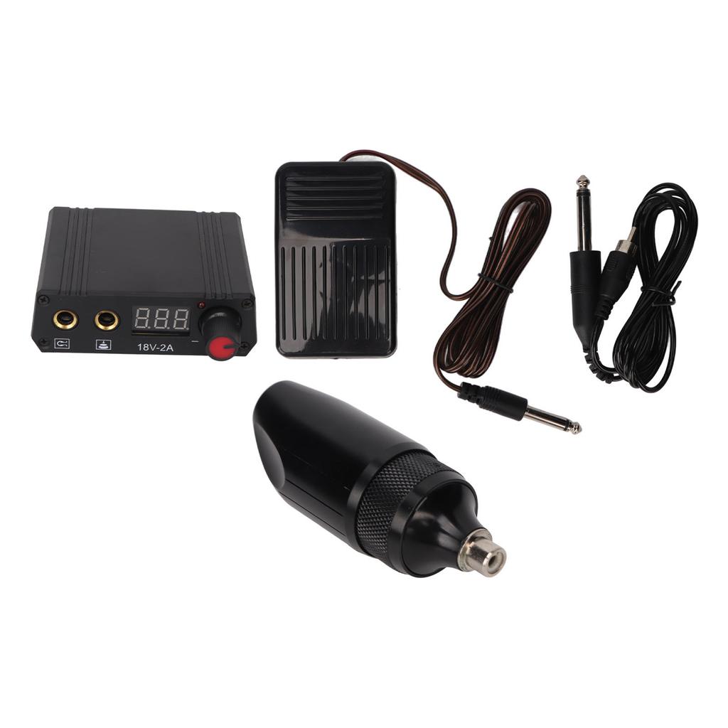 Набор тату-ручек ЖК-дисплей Двойной режим Разъем RAC Роторная Короткая Тату-машинка Набор Черный