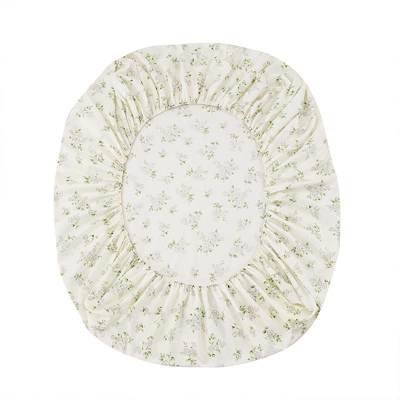 3Pc Little Wild Flower Bed Sheet 1Fitted Sheet 2Pillowcase 100%Polyester Non Slip Adjustable Mattress Cover Queen/King Size