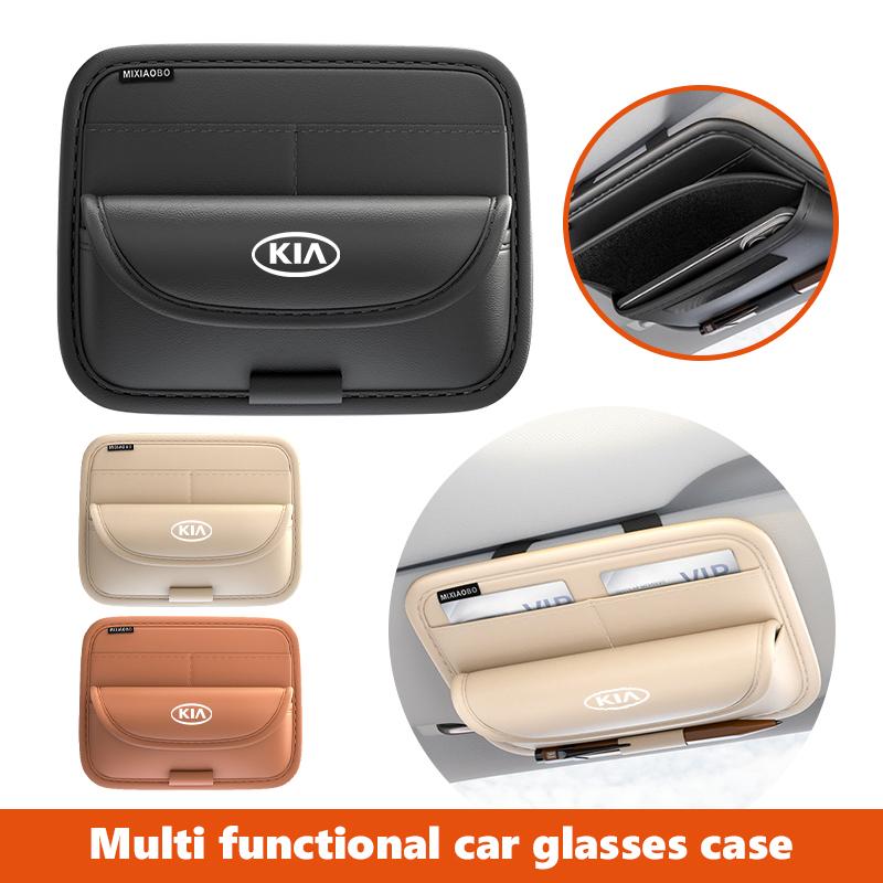 AABIU1 For KIA Car Sun Visor Eyeglasses Box Sunglasses Storage Card Holder Stinger Optima Cerato Soul Venga Forte Spectra Sedona