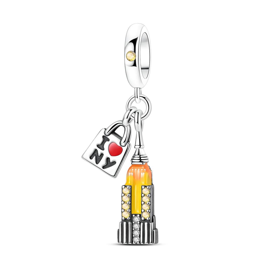 Landmark Copper Charms Original Vienna Paris Tokyo Travel Pendants Fit Bracelet Diy For Woman Jewelry Making