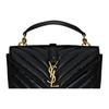 Saint Laurent Мини Сумка на Цепочке Колледж Noir Женские Сумки Черный 779430-DZH07-1000