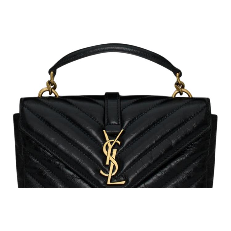 Saint Laurent Мини Сумка на Цепочке Колледж Noir Женские Сумки Черный 779430-DZH07-1000