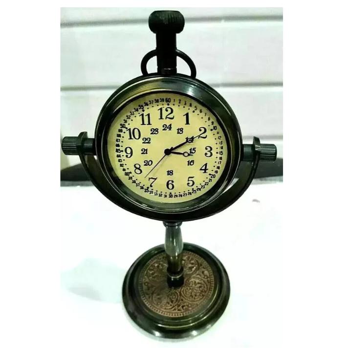 Морские старинные коллекционные морские антикварные латунные настольные часы