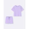 GU by Uniqlo Комплект из хлопка и цветных шорт с коротким рукавом 