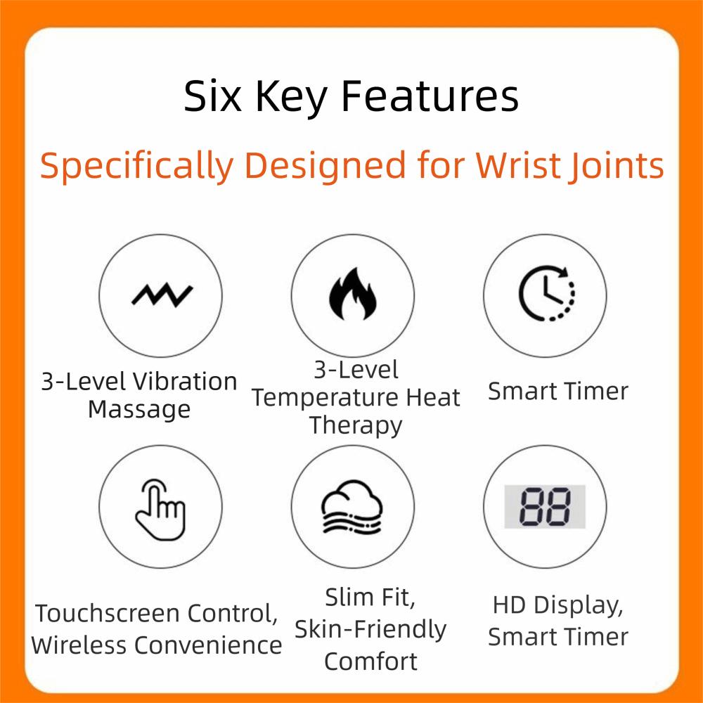 Adjustable Hot Compress Wrist Brace Protective Wrist Support Belt  Electric Massage Tool