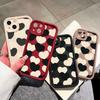 Lovers Black White Love Heart Square Ladder Silicone Phone Case for iPhone Samsung Galaxy Xiaomi Redmi POCO HUAWEI Honor Shockproof Rubber Cover