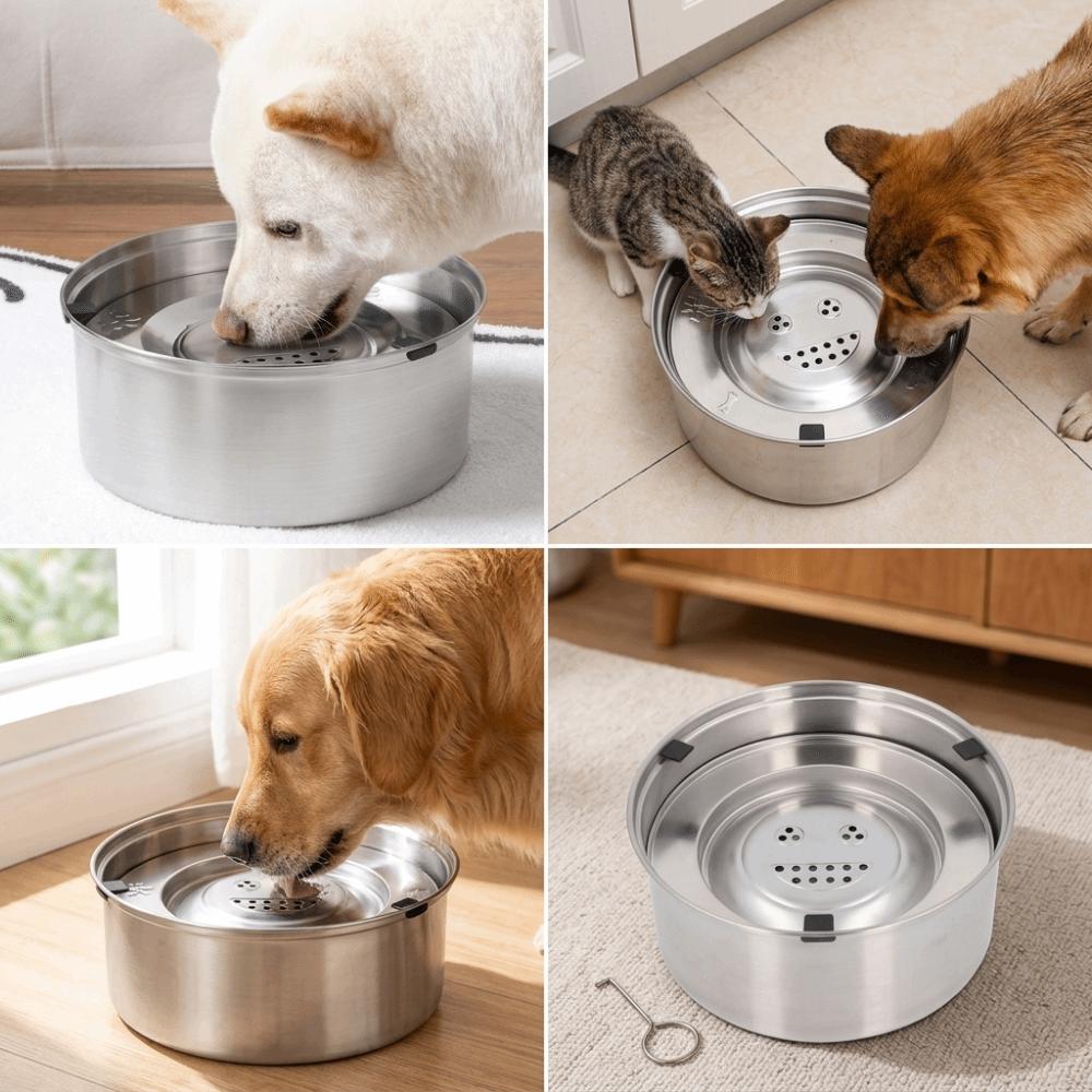Anti Splash Floating Dog Bowl Large Capacity Large Capacity Dog Water Bowl Daily Pet Feeding