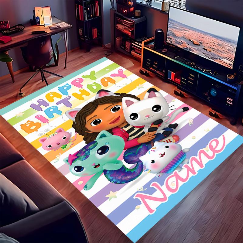 Custom personalization Gabby's Dollhouse Print Area Rug - Soft, Washable Non-Slip Indoor Mat,Living Room,Home&Office Decorative Rug