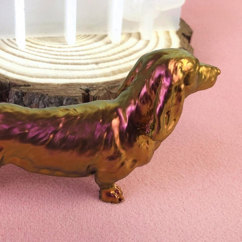 Silicone Dog Ornament Molds DIY Clay Mould Dachshund Shape Silicone Crafts Moulds Perfect Gift for DIY Hand-Making Lover