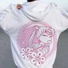 2025 New Sailor Moon Cute Cartoon Hoodie Autumn Winter Kawaii Pink Moon & Flower Print Sweatshirt Loose Casual Hooded Coat Women