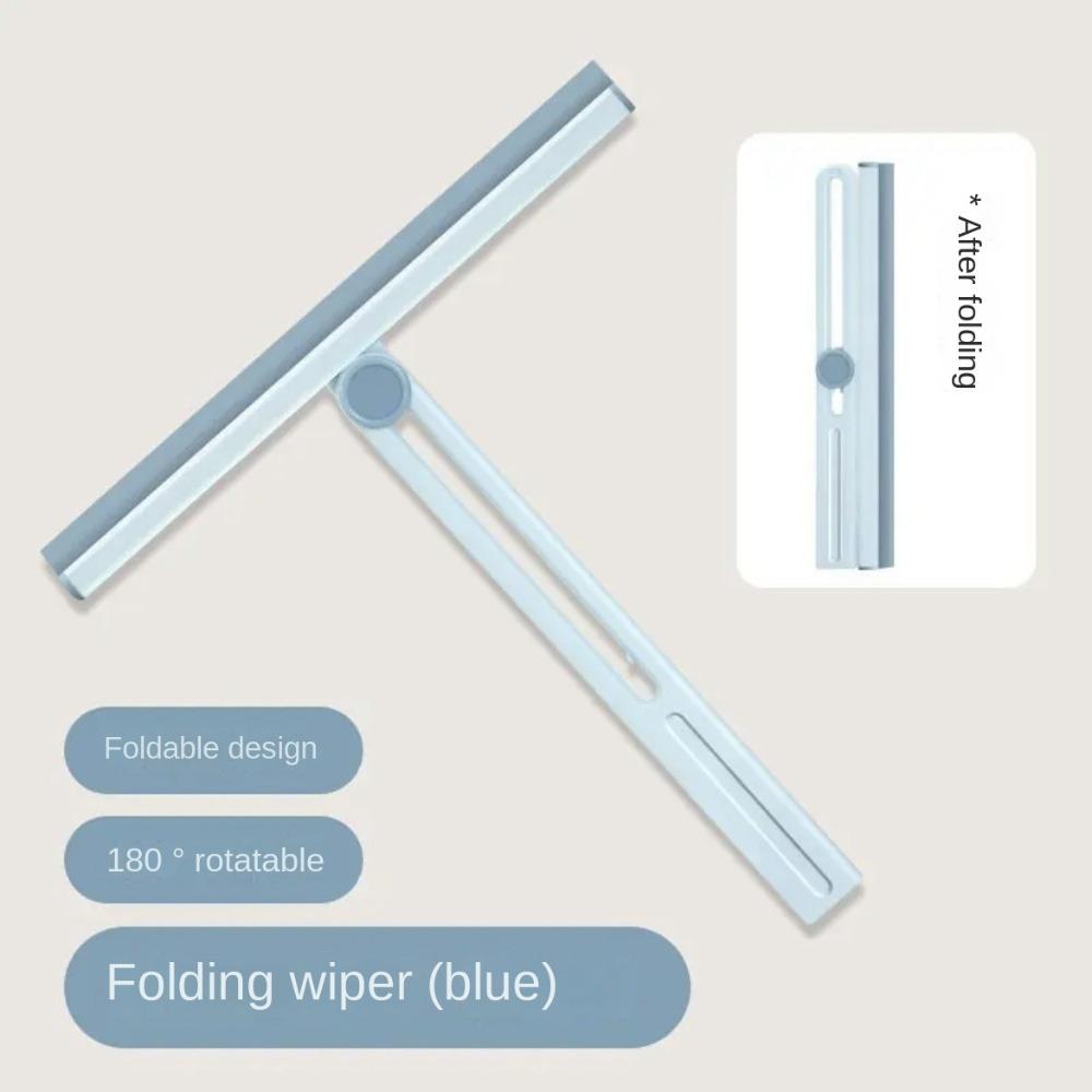 Dual-sided Washing Wiper Foldable Shower Squeegee Glass Wiper  Floor Window Glass Cleaning Tool