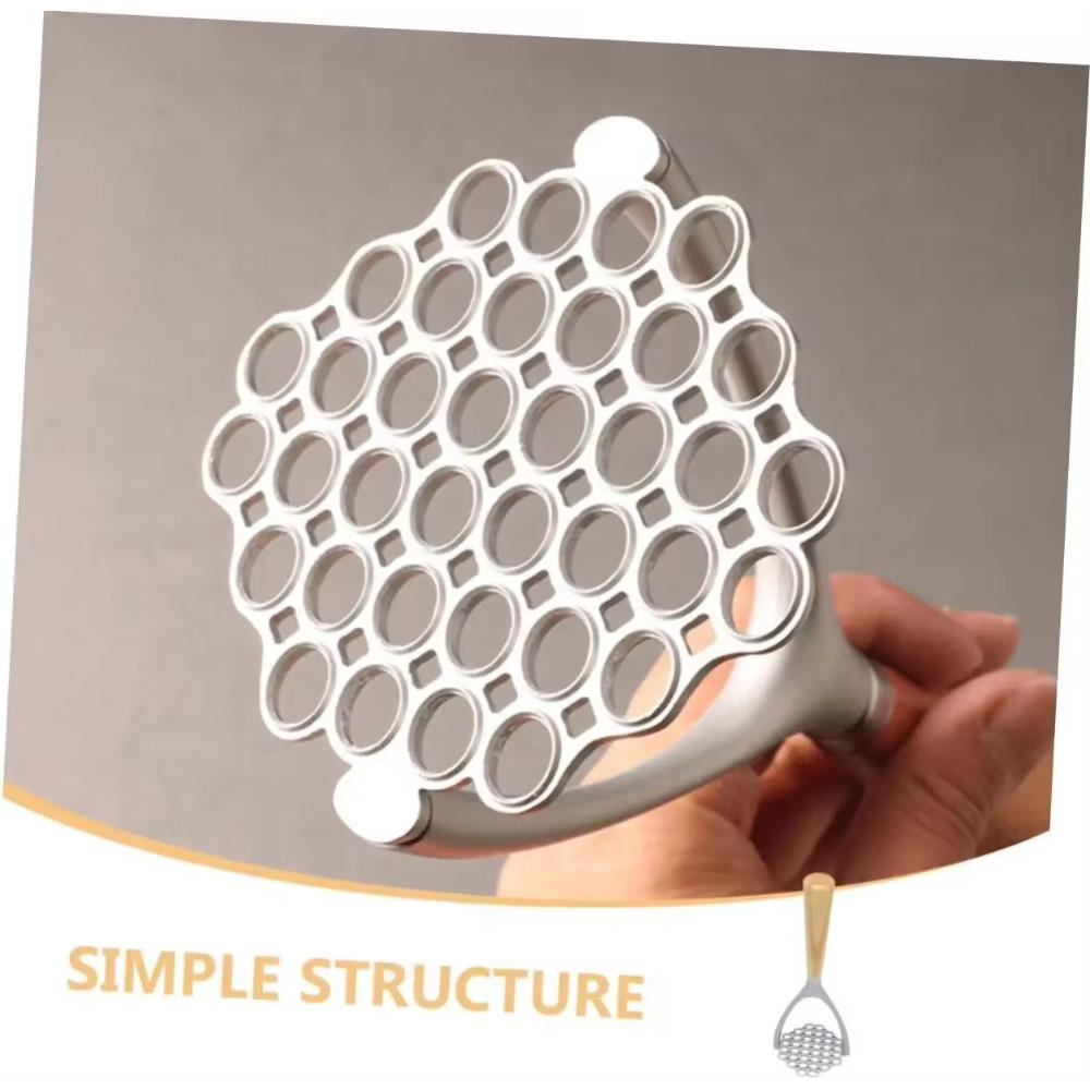 Potato Tool Fruit Masher Potatoes for Home Kitchen Aluminium Alloy Integrated Masher Masher Crusher Household Set Wood