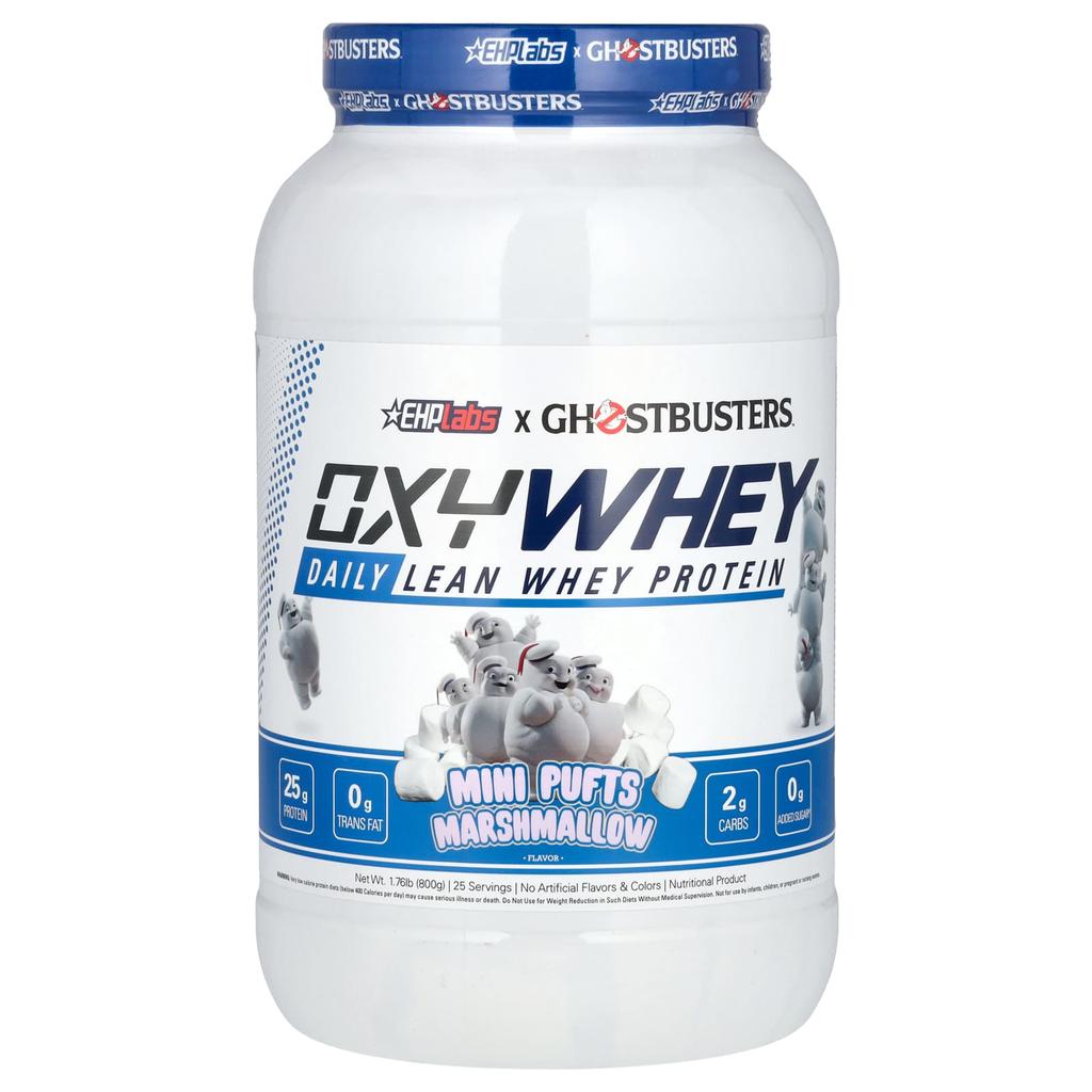 EHPlabs Охотники за привидениями™, OxyWhey, Ежедневный сывороточный протеин без, Мини-зефир, 1,76 фунта (800 г)