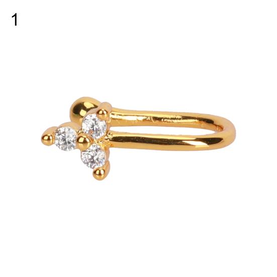 Медные клипсы для пирсинга носа в разных стилях с кубическим цирконием для модных людей