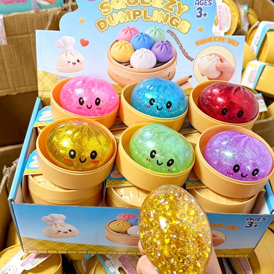 Сквиши-пельмень Mystery Box Очаровательный Просторный Сквиши-пельмень Мячик-антистресс Сенсорная фигурка-фиджет для взрослых Снятие тревоги Новинка Сжимать
