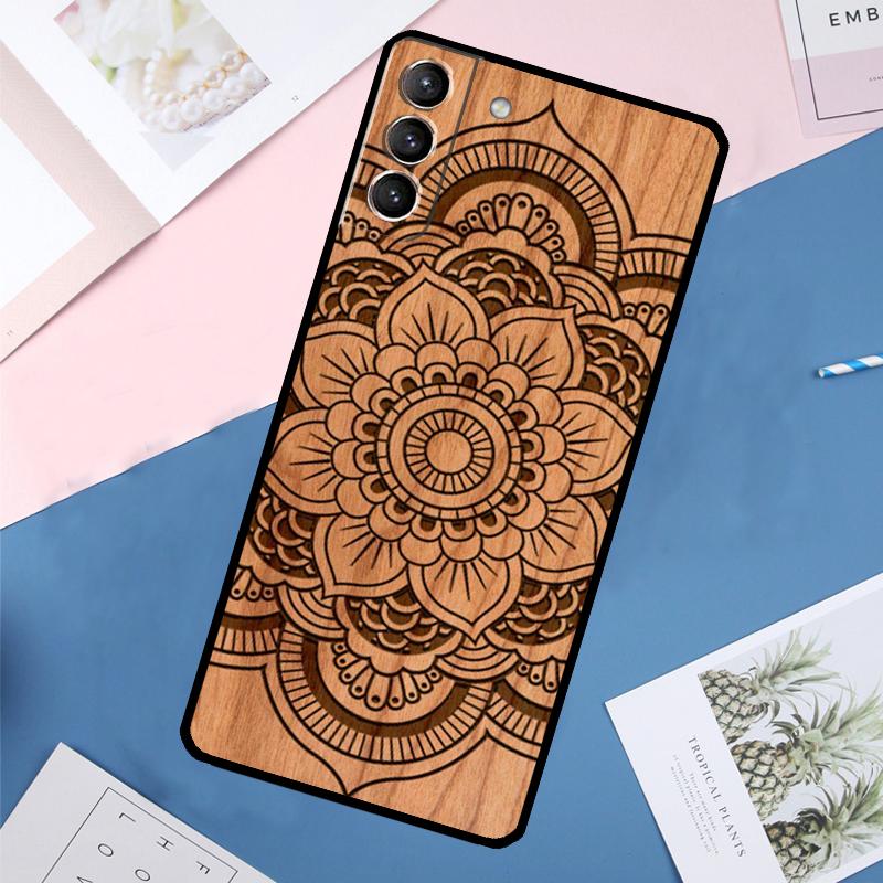Деревянный чехол Будда Иисус Гваделупский для Samsung Galaxy S24 Ultra S21 S22 S23 S25 Ultra S9 S10 Plus S20 FE S25 FE Задняя крышка