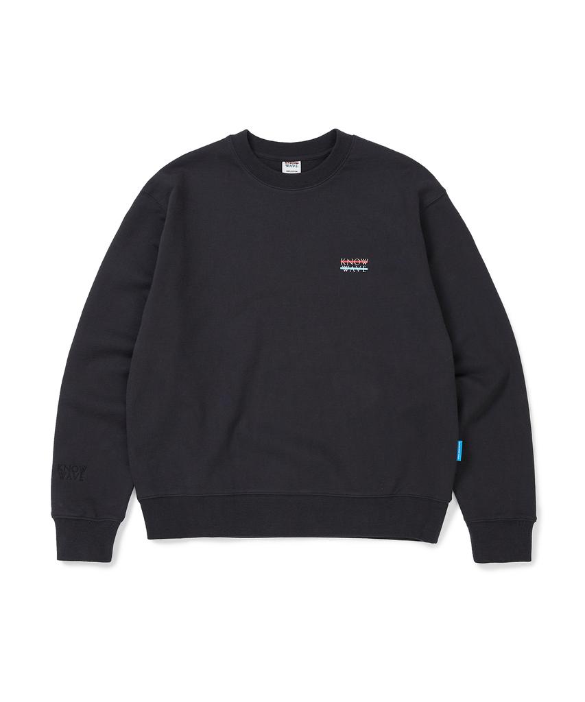 KNOW WAVE Crewneck Sweatshirt Knt013M(Dark Charcoal)