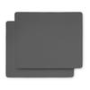 HALTSUTO of 2 Mouse Leather Ergonomic Thin Mouse Pad Durable Compatible with Optical Mice [Set Pads] High-quality Anti-Slip (Dark Gray)