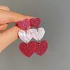 2 шт. Романтичные розовые серьги-гвоздики в форме сердца для женщин, девушек, милые серьги-подвески с полым узором любви, набор, индивидуальные украшения, новая модная бижутерия, подарки