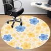 1pc Floral-patterned Chair Carpet for Office, Soft Flannel Throw Mat, Perfect for Office, Holiday Party Decoration Choice yy260209007