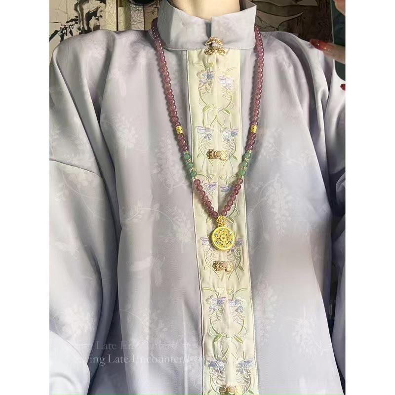 108 Bead Long Crossbody Necklace: Chinese-Style Ancient Cheongsam & Sweater Chain