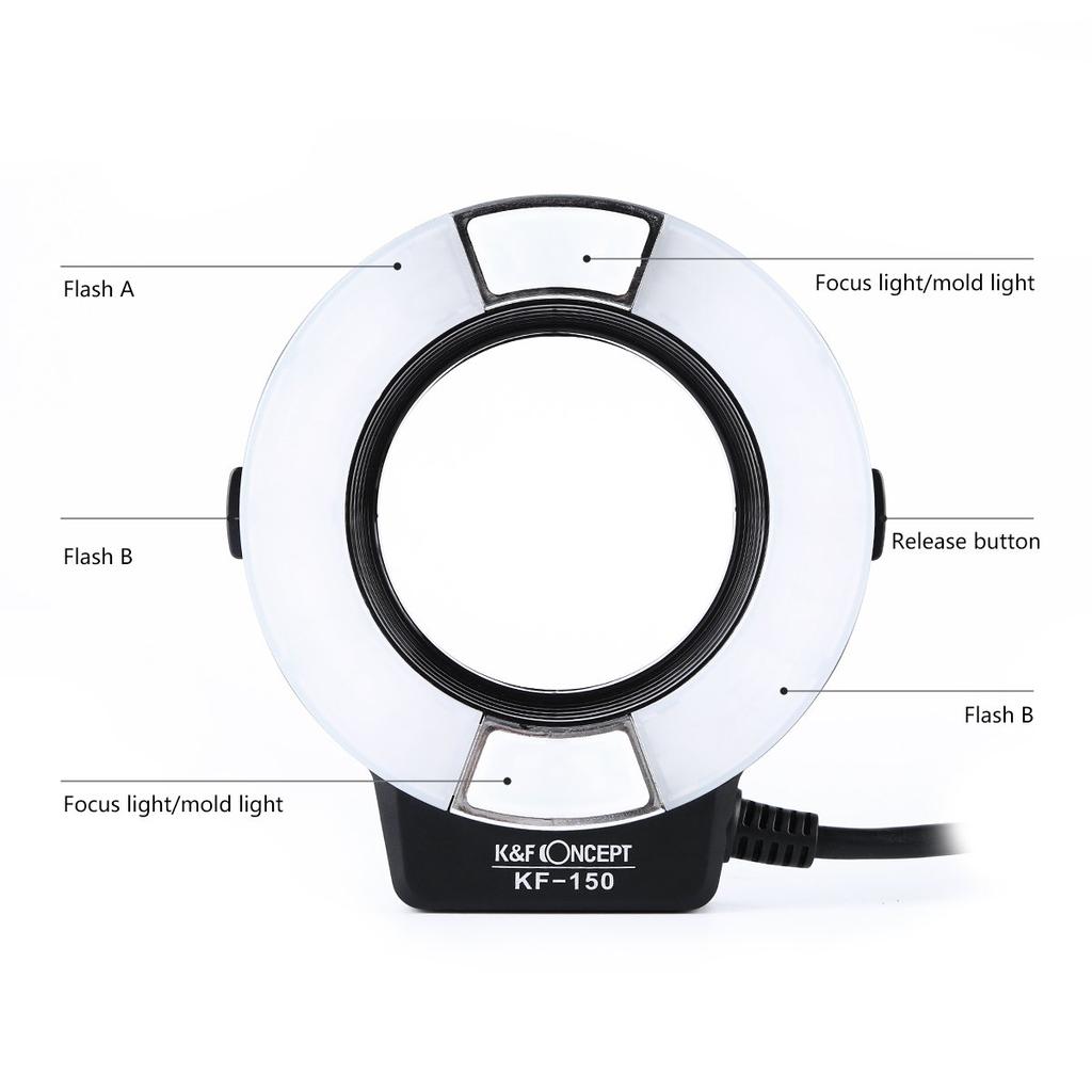 Концепт Спидлайт Вспышка для камеры с поддержкой TTL Макро кольцевая вспышка для Nikon K&F KF-150N