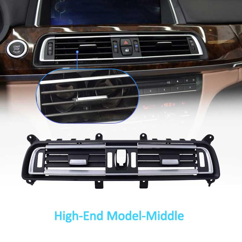 Полностью хромированная консоль, центральный кондиционер, вентиляционная решетка переменного тока, выход для BMW 7 серии F01 F02 730 735