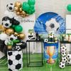 Набор из 120 арочных шаров для футбольной вечеринки, украшения для футбольной вечеринки, золотые блестящие шары, алюминиевые пленочные шары и латексные шары
