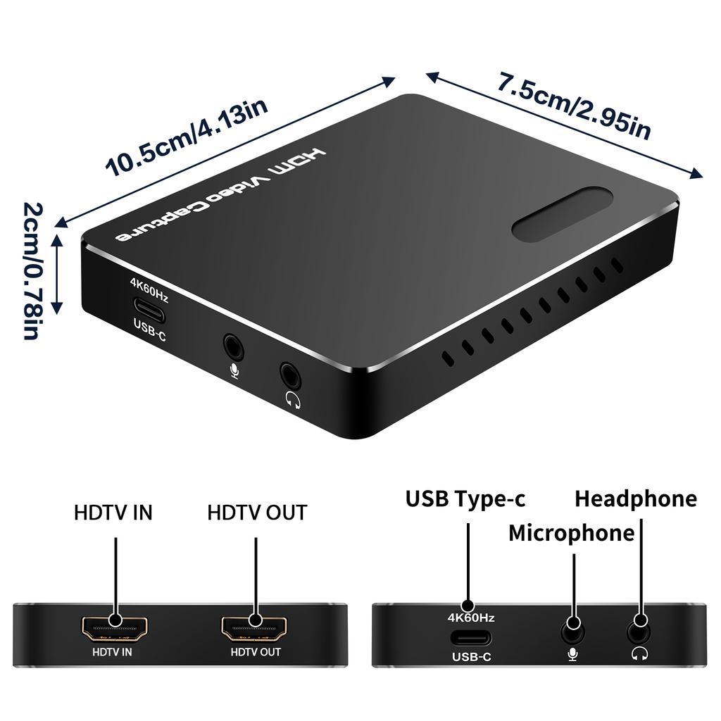 Карта видеозахвата HDTV Usb-C3.1 Высокая частота обновления Dslr Планшет 240 Гц Захват высокой четкости RGB Аксессуары для прямой трансляции Ps4