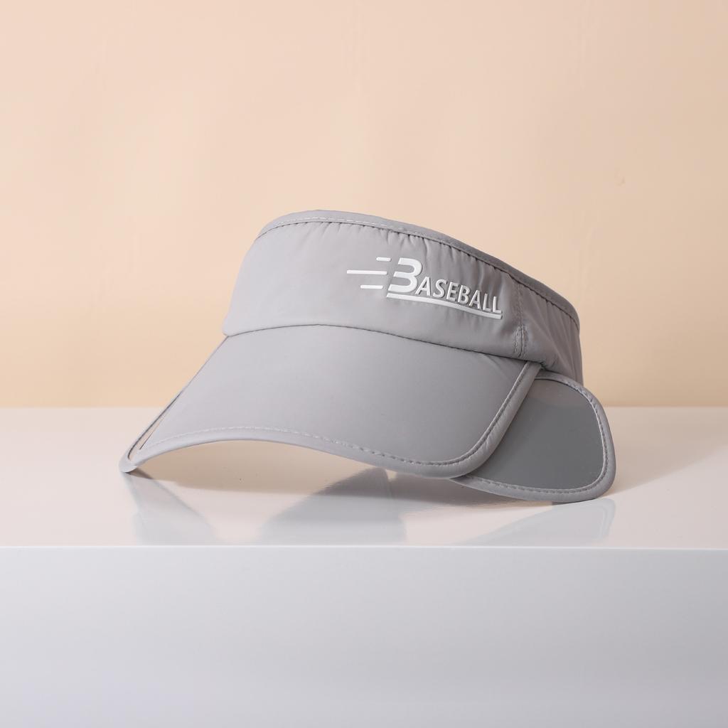 Retractable Pull Plate Offset Printing Letter Sun Hat Men'S And Women'S Quick-Drying Sunshade Running Casual Empty Top Hat