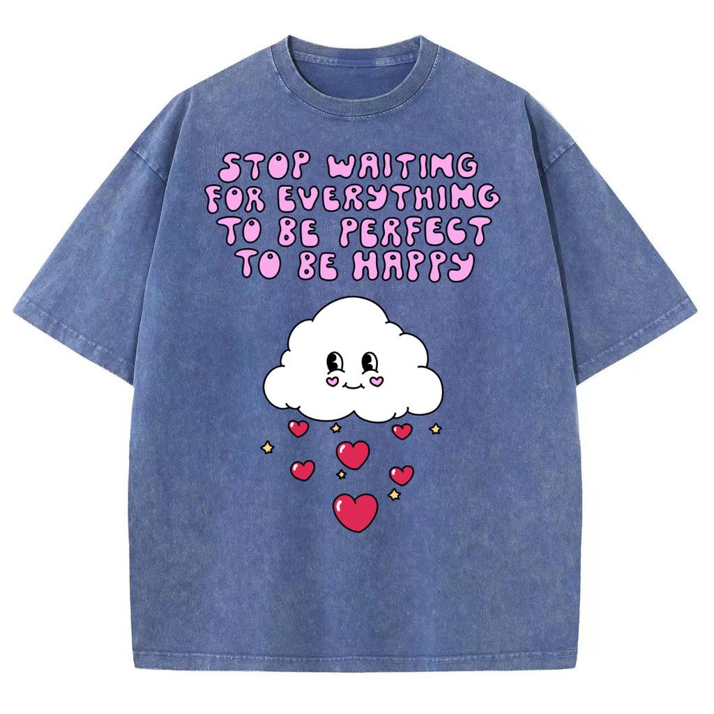 Футболка женская с принтом «облако и любовь» в виде милой девушки, свободная, унисекс, для пар, с коротким рукавом, Y2K, милая, для девочек, повседневный топ
