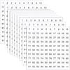 25 Sheets 1 to 100 Vinyl Consecutive Number Stickers 0.4 Inch Small Self-Adhesive Number Labels Waterproof Inventory Stickers Decal for Indoor,