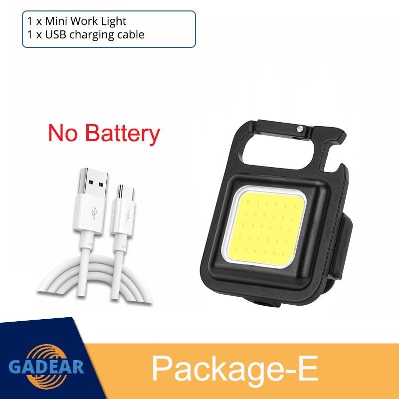 Мини-светодиодный фонарик USB перезаряжаемый светодиодный фонарь 4 режима Брелок Рабочий фонарь Маленький карманный фонарь Штопор Аварийные рабочие фонари