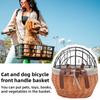 Bicycle Storage Basket Large Capacity Universal Easy To Install Handwoven Pet Seat