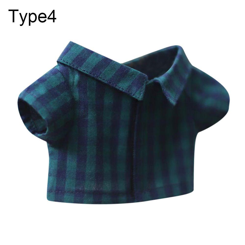 Accessories Cotton Stuffed Stripes Lattice 20CM Doll Shirt Solid Color Blouse Idol Doll Clothes